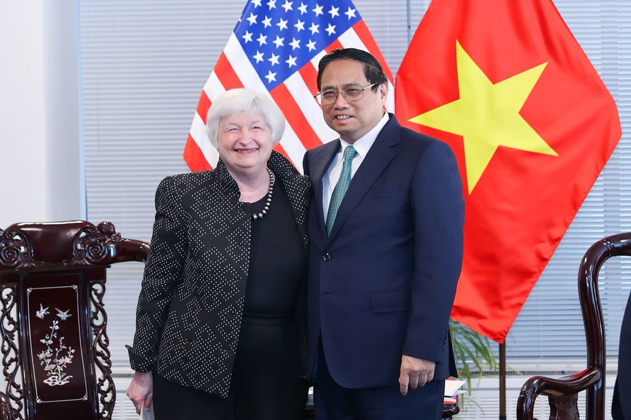 Thủ tướng cũng đề nghị Mỹ hạn chế các biện pháp phòng vệ thương mại đối với các mặt hàng dệt may, da giầy, đồ gỗ và đặc biệt là nông sản, nguồn sống của nông dân Việt Nam. Ảnh:NB.