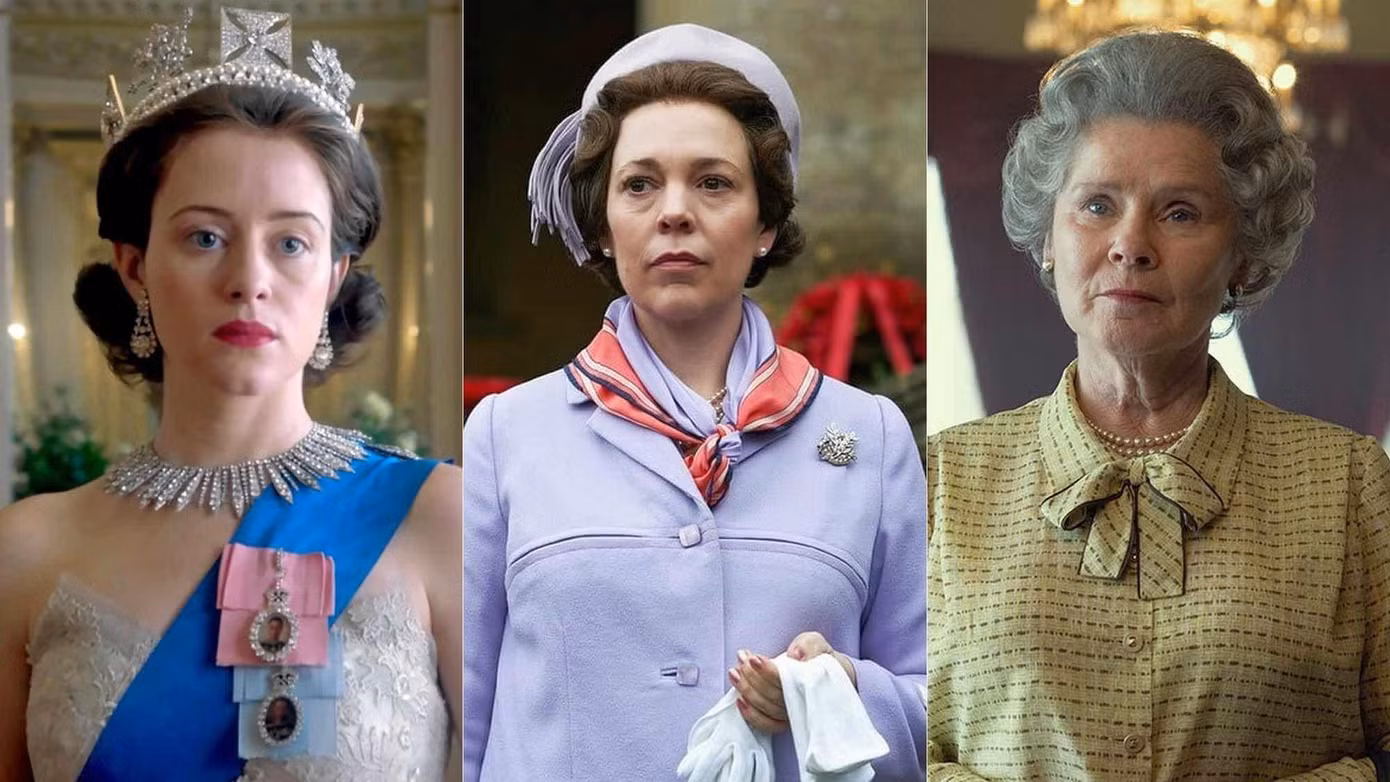 3 giai đoạn cuộc đời của Nữ hoàng Elizabeth II được khắc họa bởi 3 nữ diễn viên: Claire Foy, Olivia Colman và Imelda Staunton. (Nguồn: Internet)