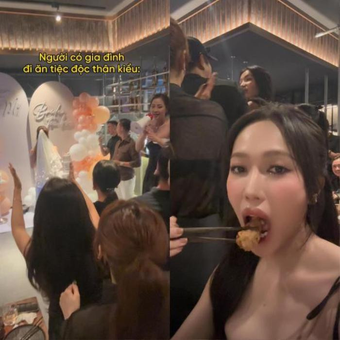 Diệu Nhi trở nên... hờ hững trong tiệc độc thân vì đã hoàn thành KPI: Cưới chồng. Diệu Nhi trở nên... hờ hững trong tiệc độc thân vì đã hoàn thành KPI: Cưới chồng.