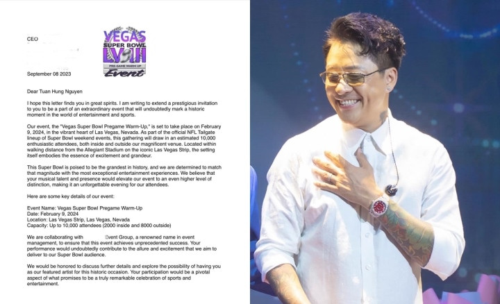 Tuấn Hưng gây xôn xao cộng đồng mạng trước thông tin được mời biểu diễn tại Super Bowl.