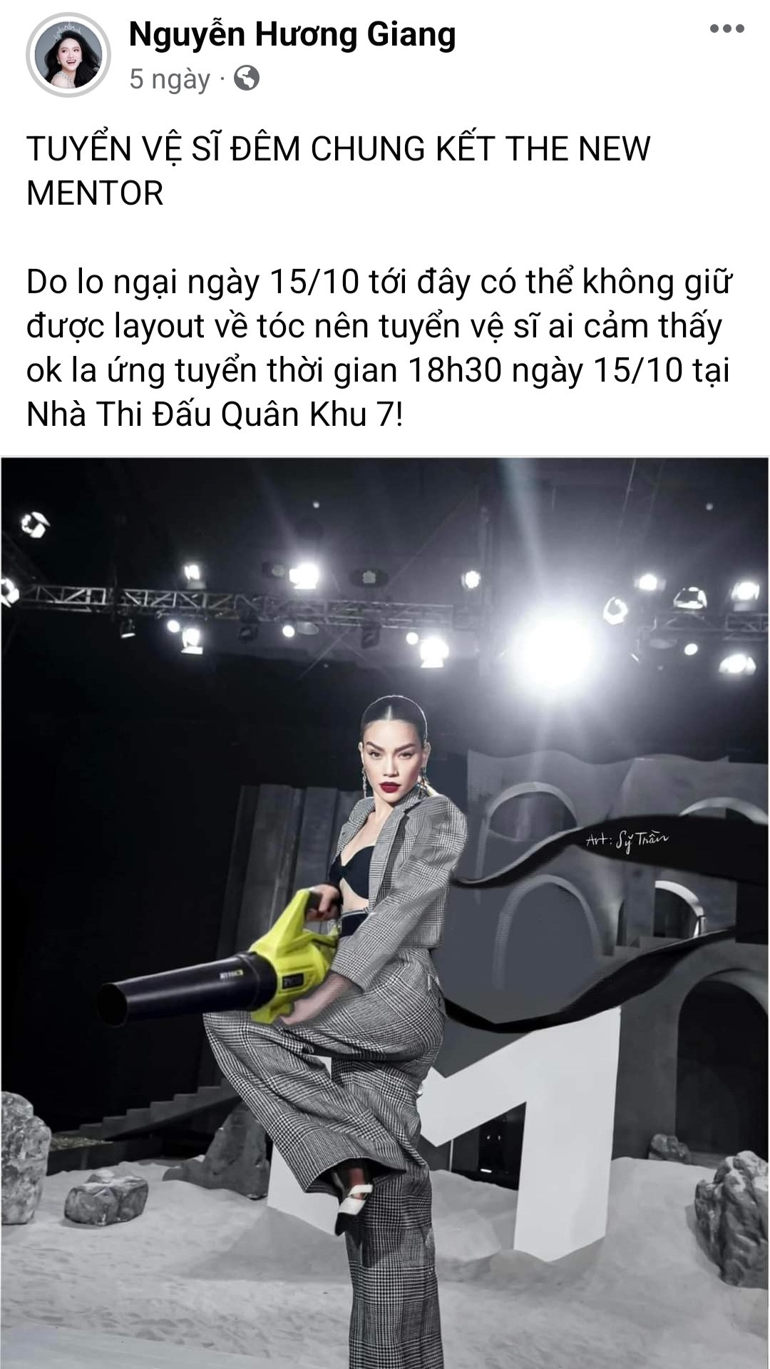 Bài đăng tuyển dụng "gây bão mạng" của Hương Giang. Bài đăng tuyển dụng "gây bão mạng" của Hương Giang.