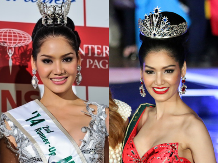 Người đẹp Punika đạt ngôi vị Á hậu 2 tại Miss Earth 2013 và Miss International 2014 với kiểu tóc búi.