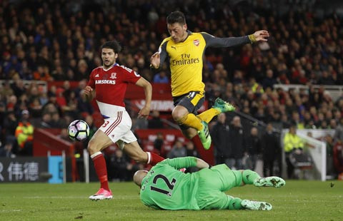 Sachez và Oezil lập công, Arsenal trở lại tốp 6 ảnh 1