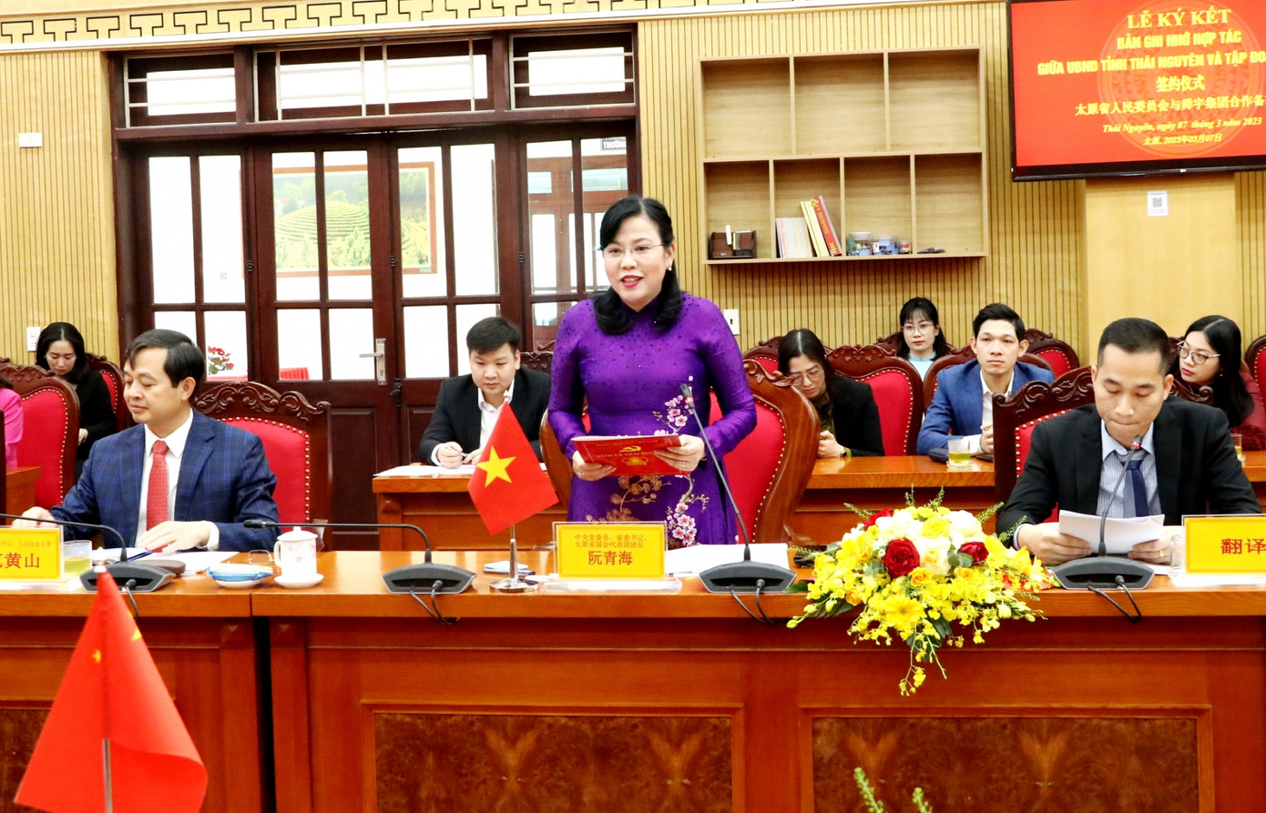 Đồng chí Bí thư Tỉnh ủy Nguyễn Thanh Hải trao đổi với nhà đầu tư.