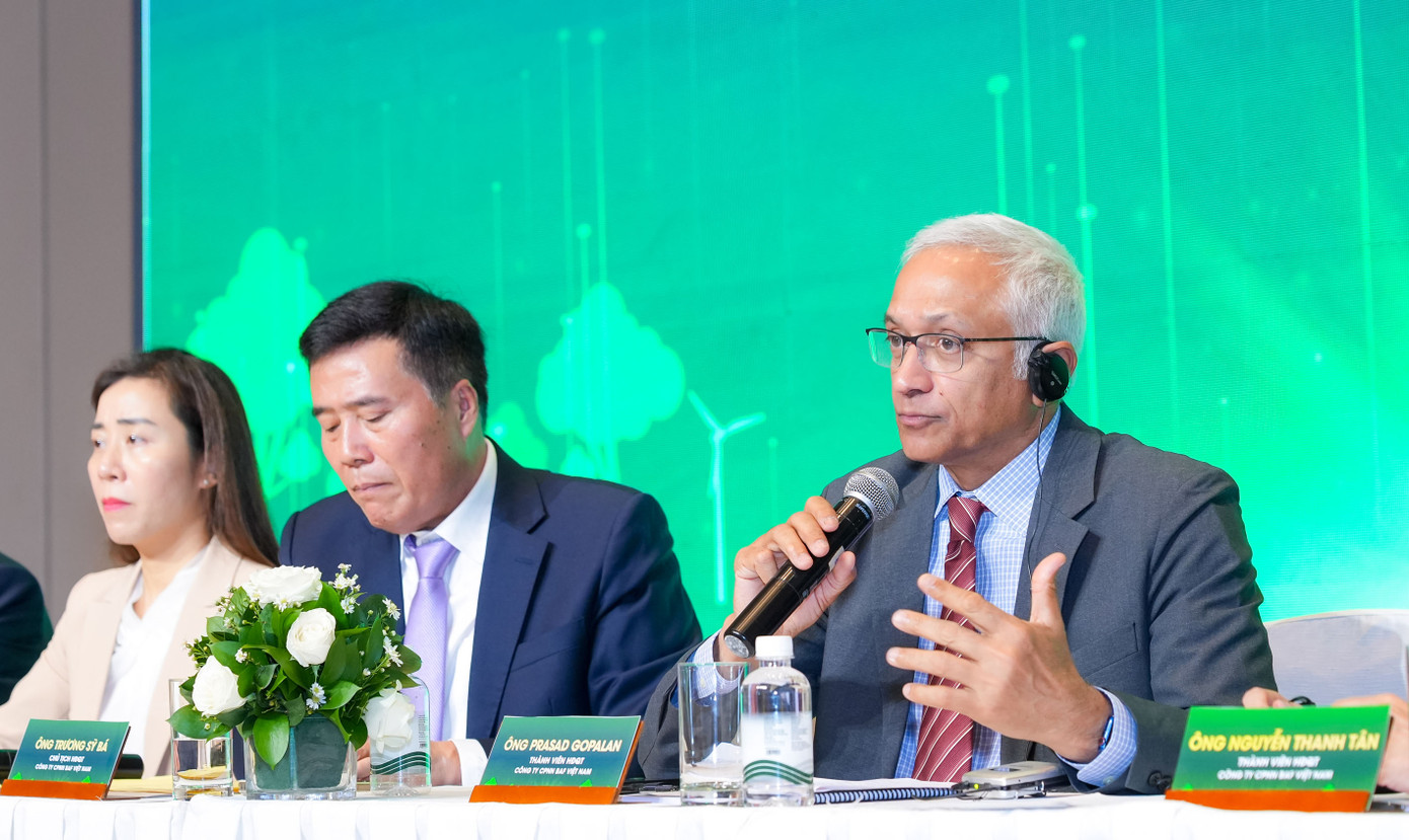 Ông Prasad Gopalan trong vai trò thành viên HĐQT (nguyên Giám đốc toàn cầu Mảng Nông nghiệp &amp; Lâm nghiệp Tổ chức Tài chính Quốc tế (IFC) tham dự Đại hội.