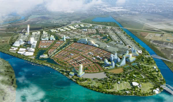 Phối cảnh dự án khu đô thị và dịch vụ Tràng Cát, TP. Hải Phòng