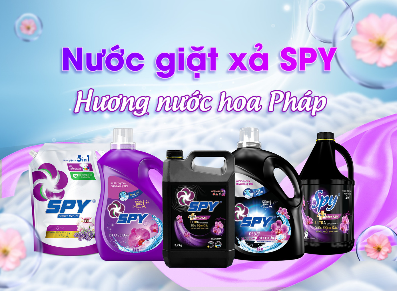 Nước giặt xả SPY hương nước hoa Pháp – Trải nghiệm hương thơm đa tầng
