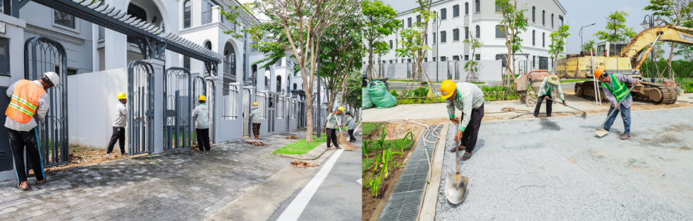 Dự án Palm City (khu thấp tầng) đang khẩn trương hoàn thiện để cư dân nhận nhà đón Tết.