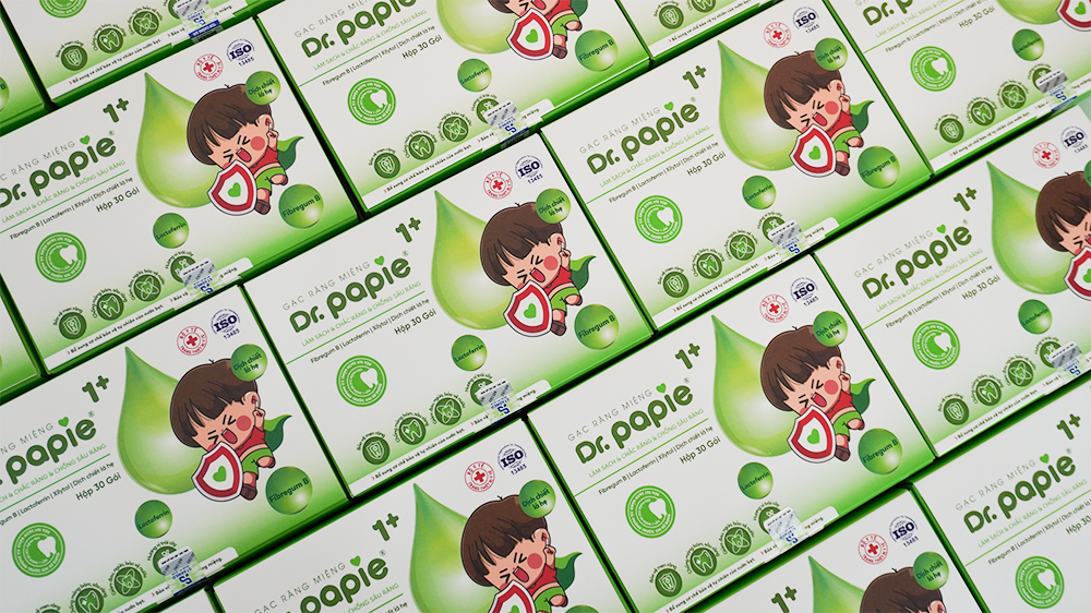 Gạc Dr.Papie 1+ với 5 thành phần tiêu chuẩn vàng đem đến hiệu quả ngừa sâu răng vượt trội Gạc Dr.Papie 1+ với 5 thành phần tiêu chuẩn vàng đem đến hiệu quả ngừa sâu răng vượt trội