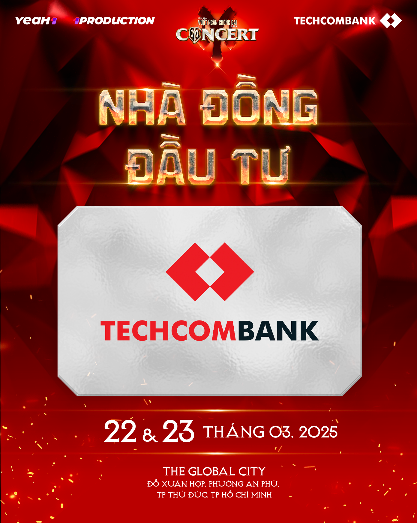 Techcombank tiếp tục là nhà đồng đầu tư concert Day 3,4. Techcombank tiếp tục là nhà đồng đầu tư concert Day 3,4.