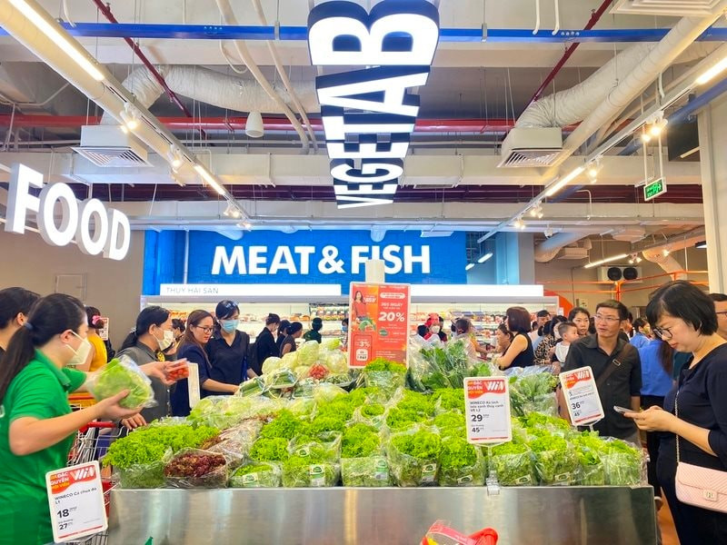 Sản phẩm rau củ rất tươi ngon và phong phú.