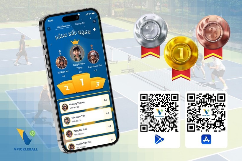 Phần mềm ứng dụng Vpickleball.