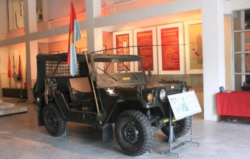 Chiếc xe Jeep đang được trưng bày tại Bảo tàng Lịch sử Quốc gia. Ảnh tư liệu