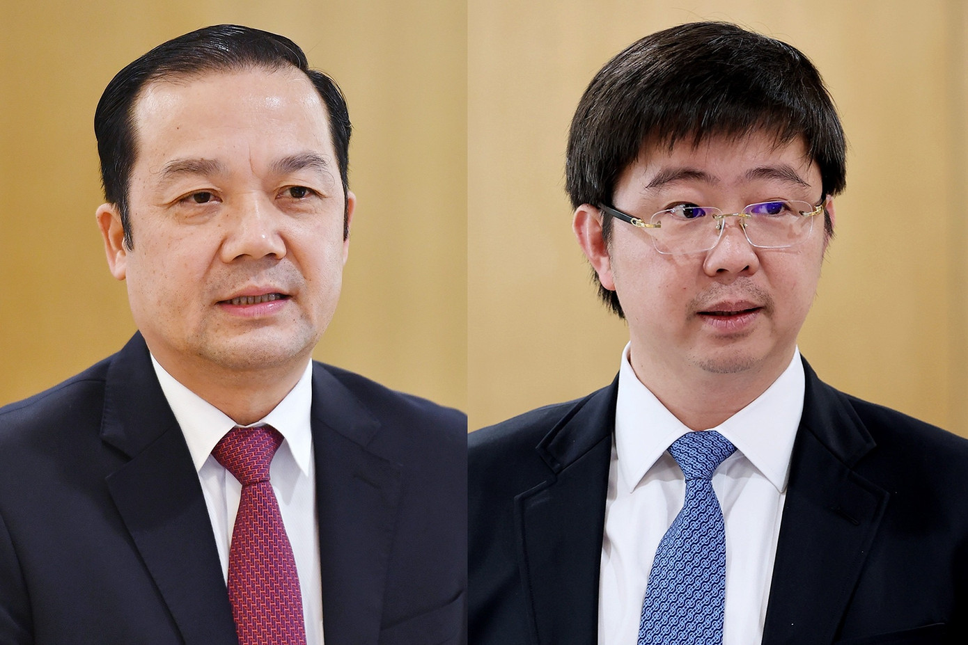 Thứ trưởng Bùi Hoàng Phương (phải) và Thứ trưởng Phạm Đức Long. Ảnh: VNN.