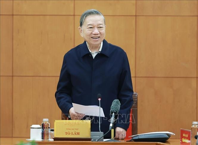 Tổng Bí thư Tô Lâm phát biểu. Ảnh: Thống Nhất/TTXVN. Tổng Bí thư Tô Lâm phát biểu. Ảnh: Thống Nhất/TTXVN.