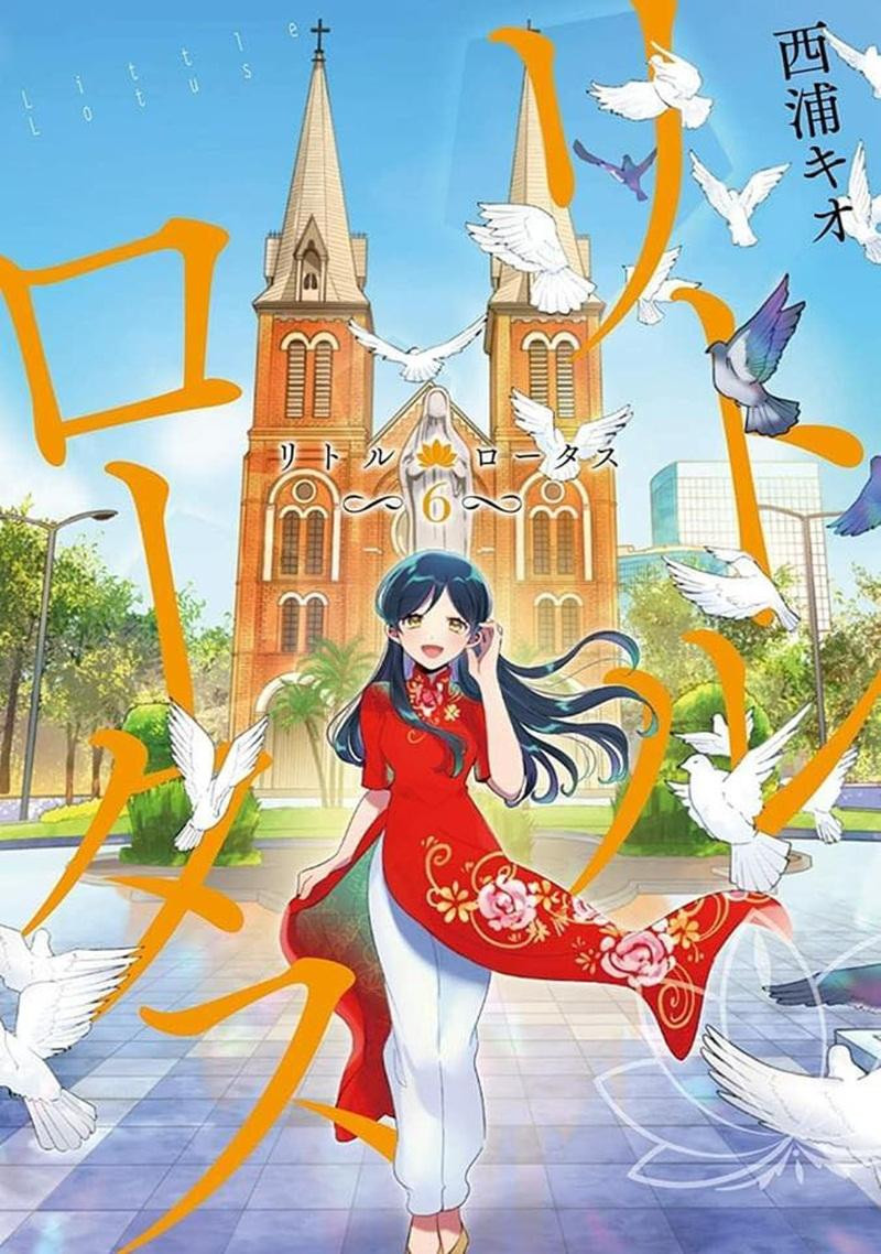 Nhà thờ Đức Bà xuất hiện trên bìa tập 6 của bộ truyện &quot;Little Lotus&quot;.