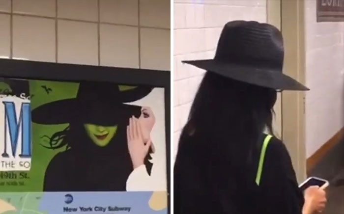 Lại thêm một style hợp cạ với tấm poster đặt tại hệ thống tàu điện New York.