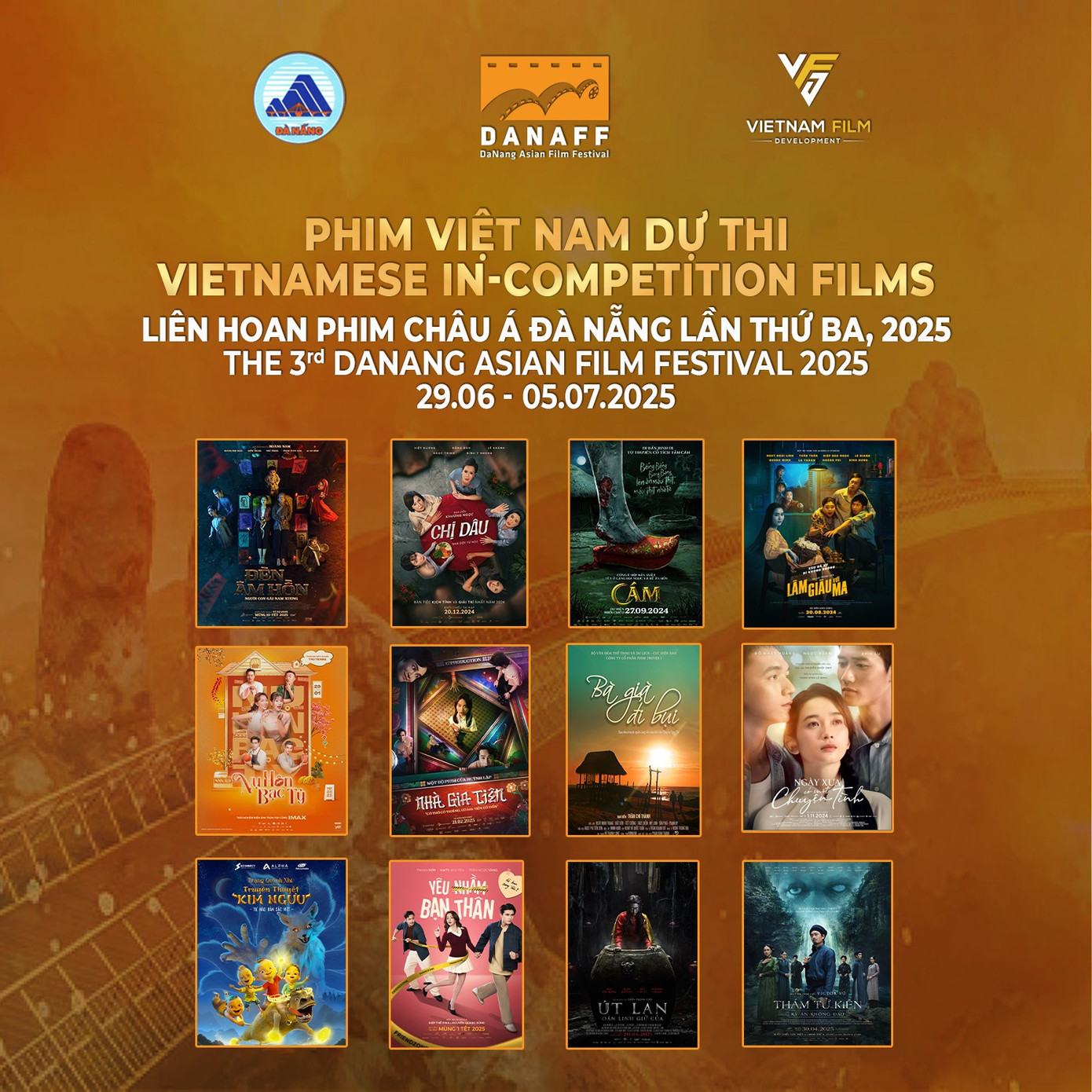 Có nhiều cái tên quen thuộc trong danh sách phim Việt Nam tranh giải tại DANAFF III.