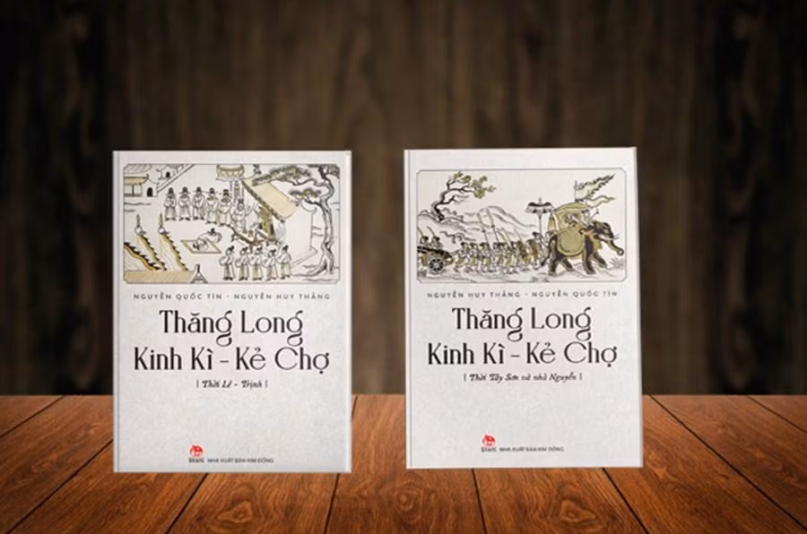 Hai cuốn sách nằm trong bộ "Thăng Long Kinh Kì - Kẻ Chợ" vừa ra mắt nhân dịp Ngày sách Việt Nam 2021