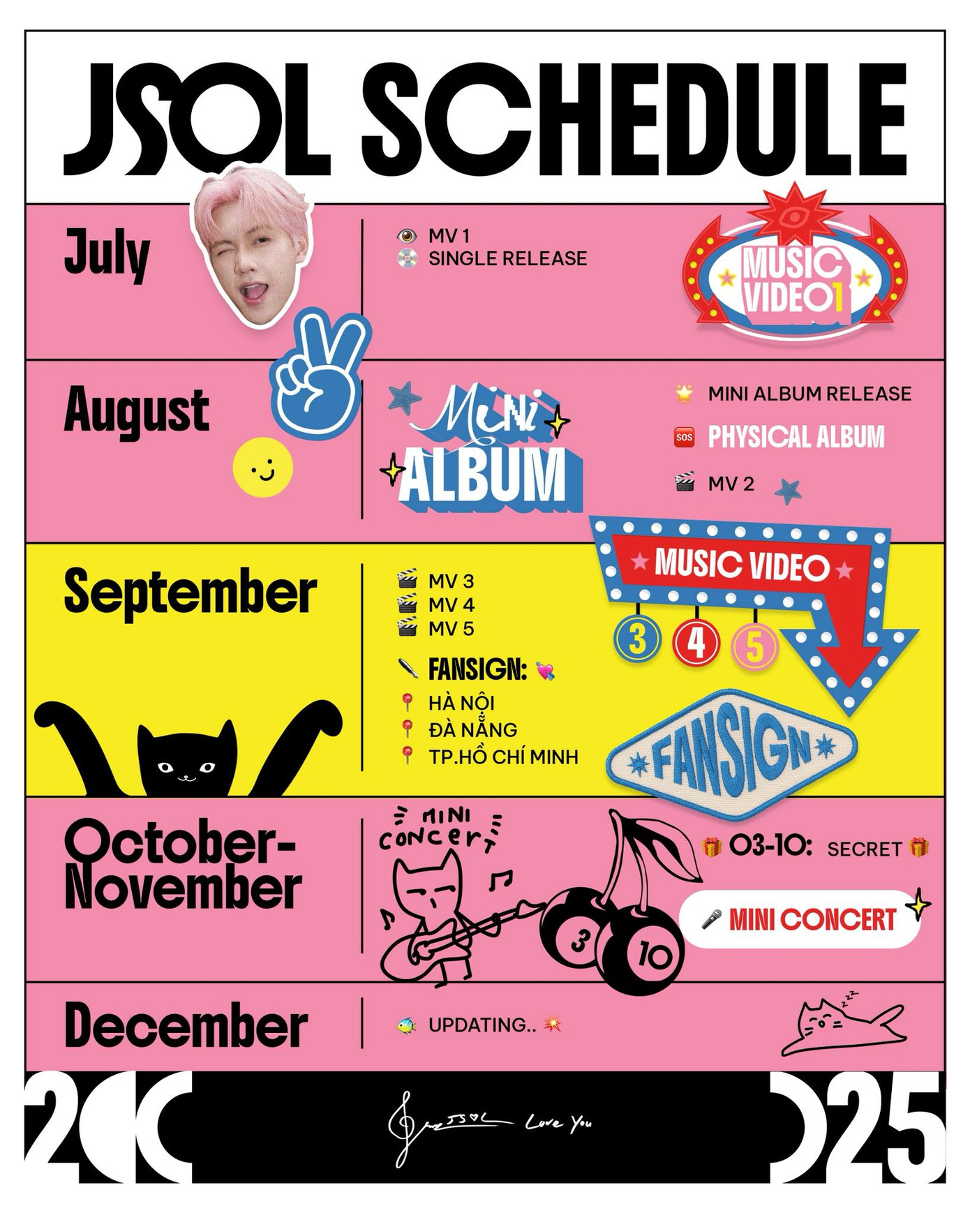 Lịch trình dày đặc của JSOL khiến các fan cũng phải choáng.