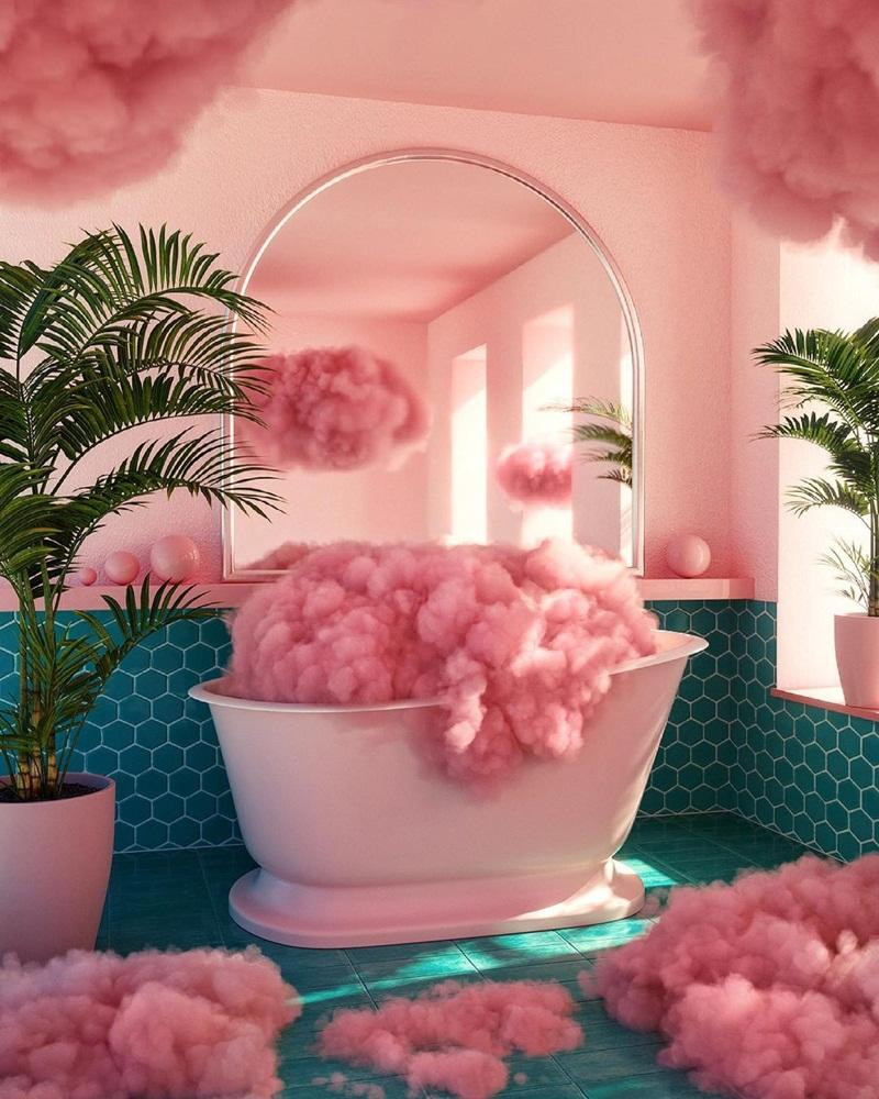 Nhìn bức ảnh này, thử đoán xem đây là bọt xà phòng hay là mây?