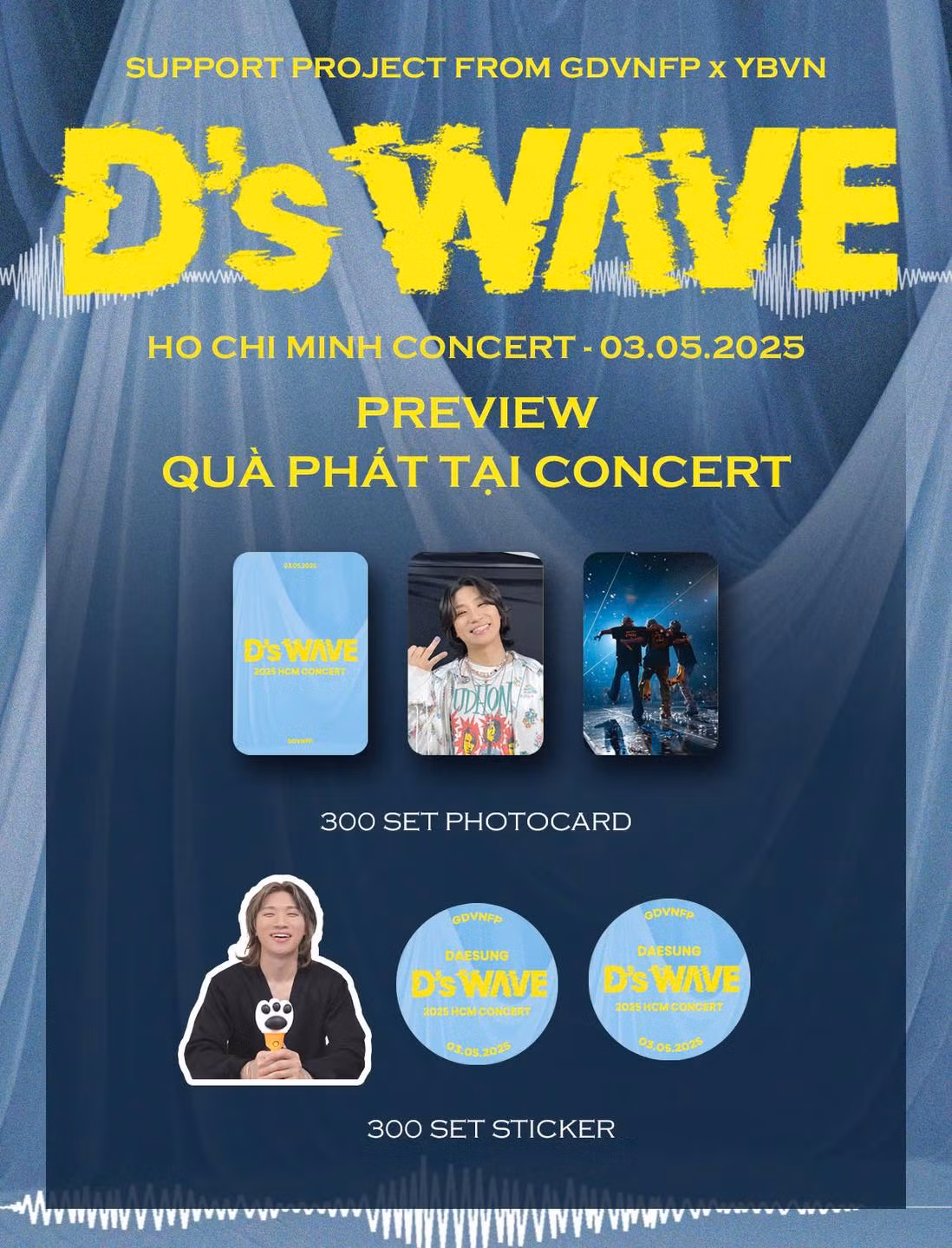 Fanpage anh Long chuẩn bị 300 phần quà dành tặng V.I.P bên lề concert của Daesung.