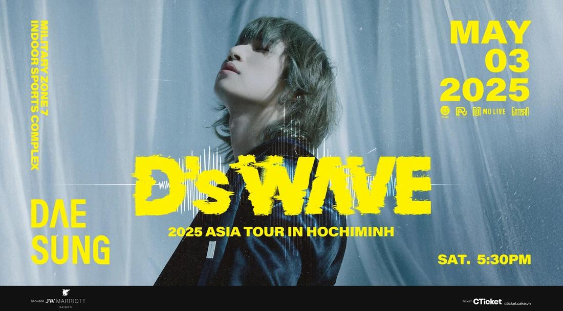 Concert của Daesung sẽ diễn ra từ 17h30 ngày 3/5 tại Nhà thi đấu Quân khu 7, TP.HCM. Concert của Daesung sẽ diễn ra từ 17h30 ngày 3/5 tại Nhà thi đấu Quân khu 7, TP.HCM.