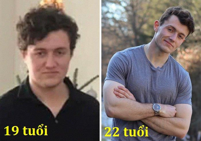 Sự thay đổi của anh chàng này là nhờ nỗ lực tập gym. Sự thay đổi của anh chàng này là nhờ nỗ lực tập gym.