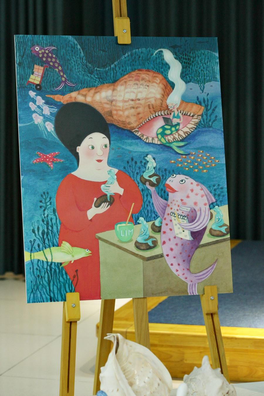 Một số minh họa trong sách được trưng bày tại NXB Kim Đồng từ ngày 11/11 - 20/11/2022.