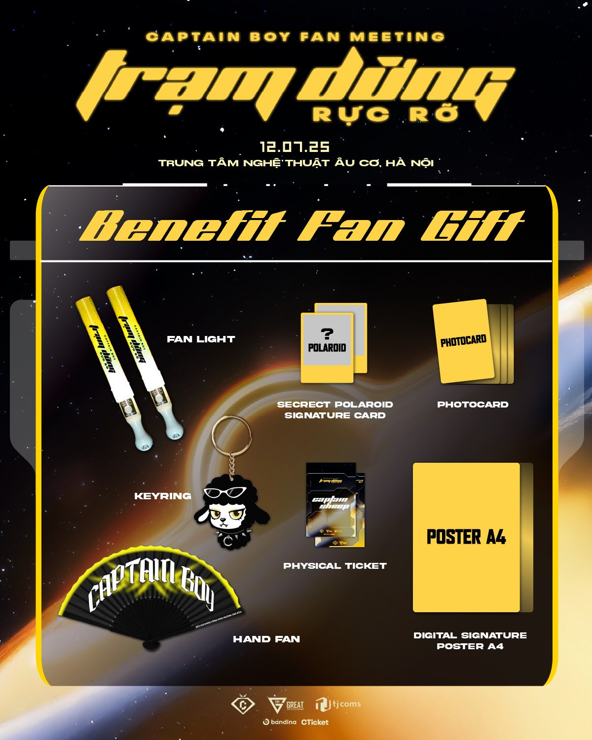 Quà tặng kèm theo ở các hạng vé Bee Sheep, Lil Sheep, Hero Sheep.