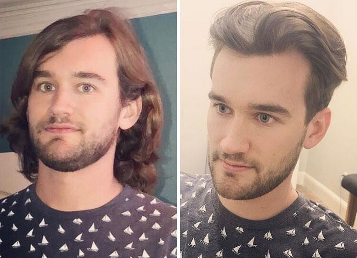 Rõ ràng, anh ấy hợp tóc ngắn hơn.