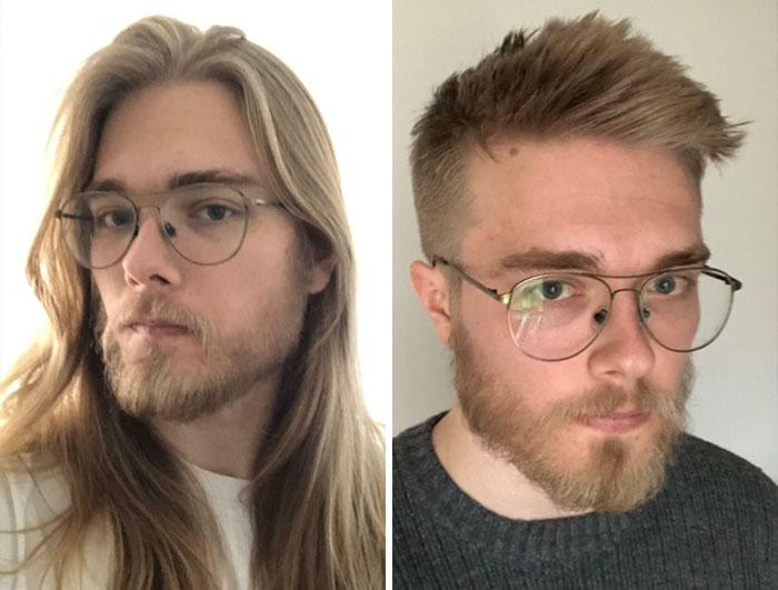 Anh chàng này đã cắt phăng mái tóc óng mượt của mình để ủng hộ hoạt động làm tóc giả cho trẻ em bị ung thư.