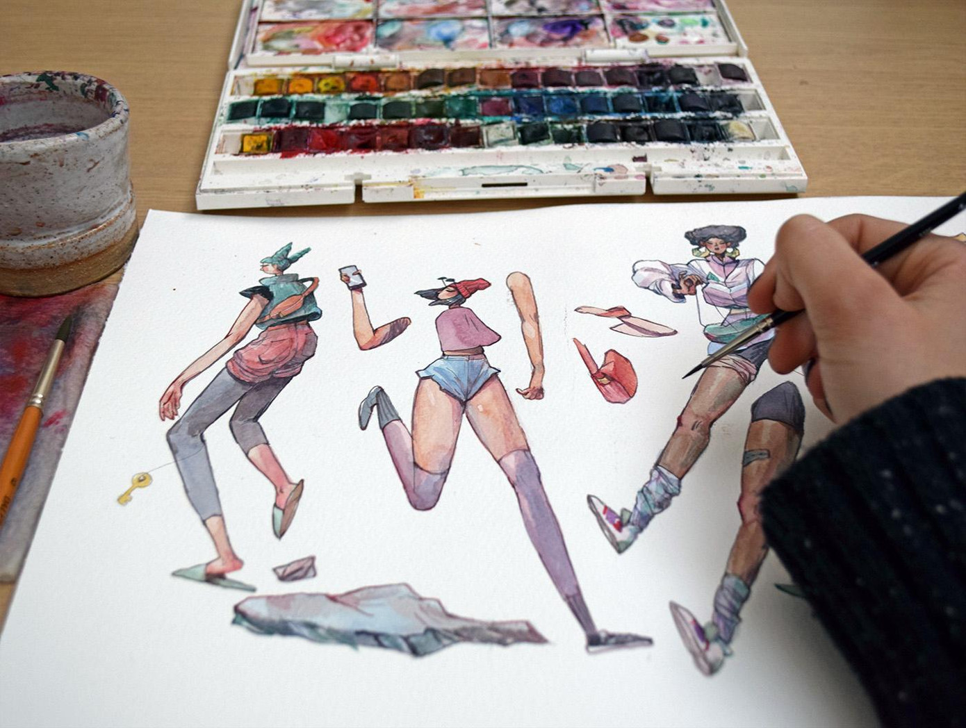 Marija vẽ tay toàn bộ chi tiết trong các bức tranh Marija vẽ tay toàn bộ chi tiết trong các bức tranh