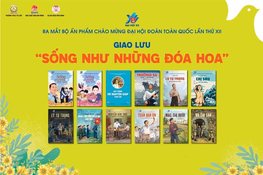 Các cuốn sách trong bộ sách ra mắt nhân dịp chào mừng Đại hội Đoàn toàn quốc lần thứ XII. Ảnh: Kim Đồng Các cuốn sách trong bộ sách ra mắt nhân dịp chào mừng Đại hội Đoàn toàn quốc lần thứ XII. Ảnh: Kim Đồng
