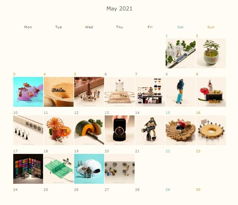 Các hình ảnh được Tatsuya Tanaka giới thiệu trên web cá nhân tính đến tháng 5/2021
