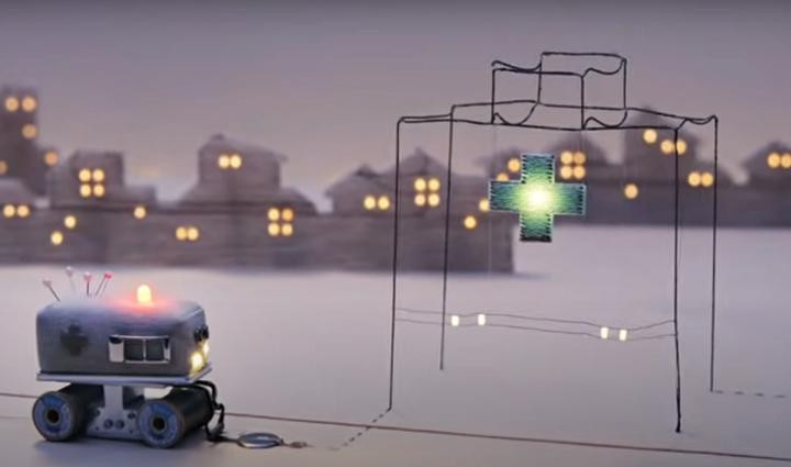 TVC kể câu chuyện về một thị trấn bằng giấy 3D thu nhỏ.