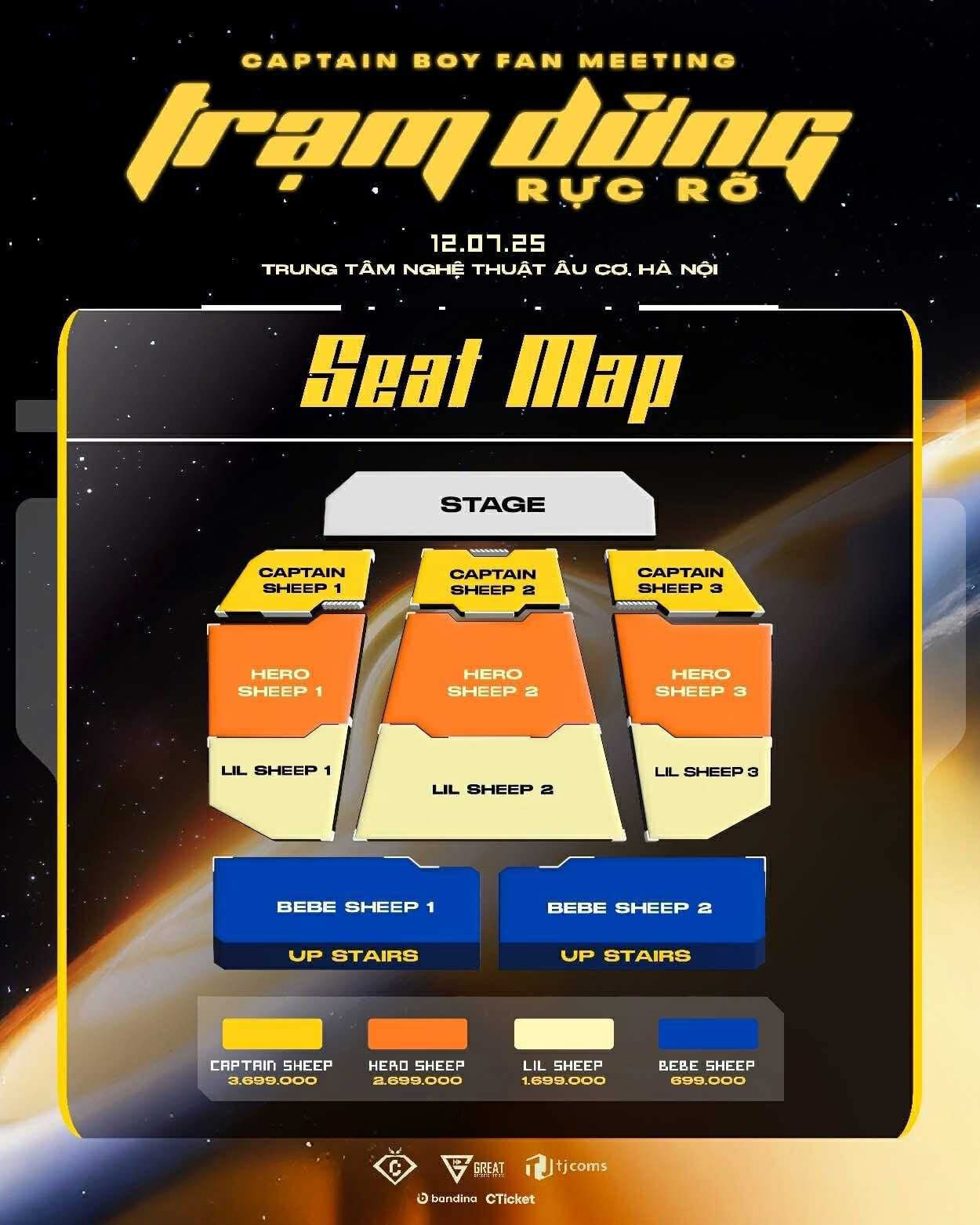 Sơ đồ và giá vé fan meeting Trạm Dừng Rực Rỡ D-2.