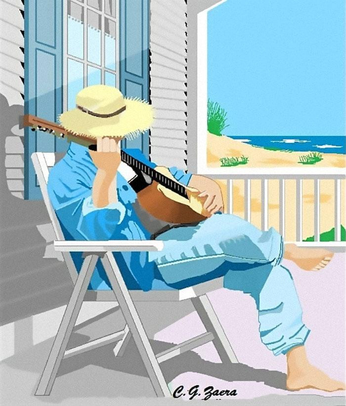 Con cháu trong gia đình đã tặng cụ Concha một chiếc máy tính cũ, và từ đó cụ dành nhiều thời gian mày mò vẽ trên Paint.