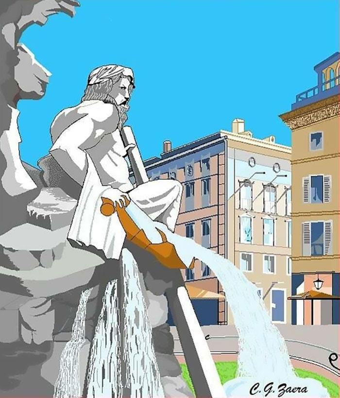 Cụ Concha chia sẻ: “Tôi không có trí tưởng tượng bay bổng, vì vậy tôi lấy cảm hứng từ những tấm bưu thiếp mà chống tôi từng gửi cho tôi, hoặc từ những bức vẽ mà tôi tìm thấy và yêu thích”.