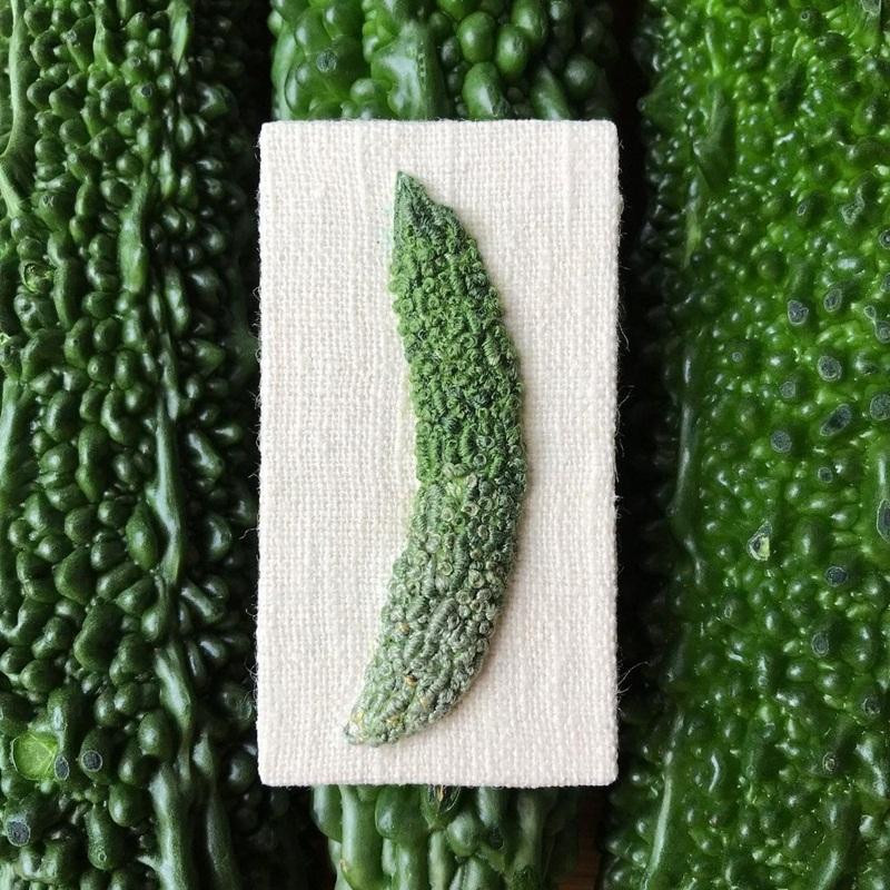 Bức tranh thêu rau củ đầu tiên sau khi được đăng tải trên Instagram đã nhận được nhiều lời khen ngợi đã khiến Konekono Kitsune có thêm động lực để tiếp tục thêu những mẫu rau củ khác.