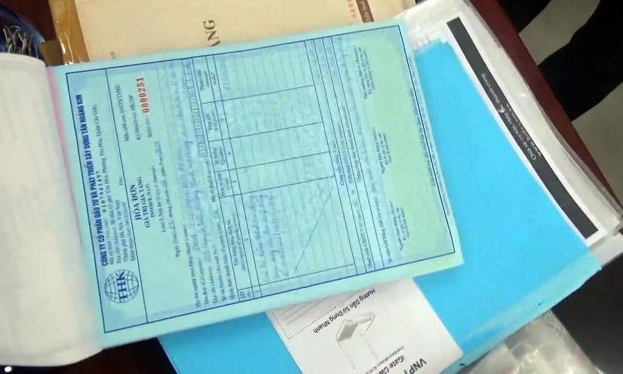 Hóa đơn. Ảnh Công an cung cấp