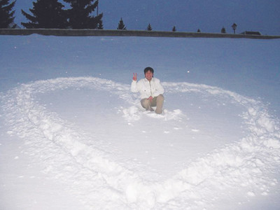 Nguyễn Văn Ngân, du học sinh tại Nga, bên trái tim tự vẽ Ảnh: Nguyễn Tuấn