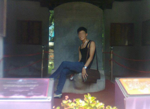 Một hành vi vô văn hóa. Ảnh: Facebook