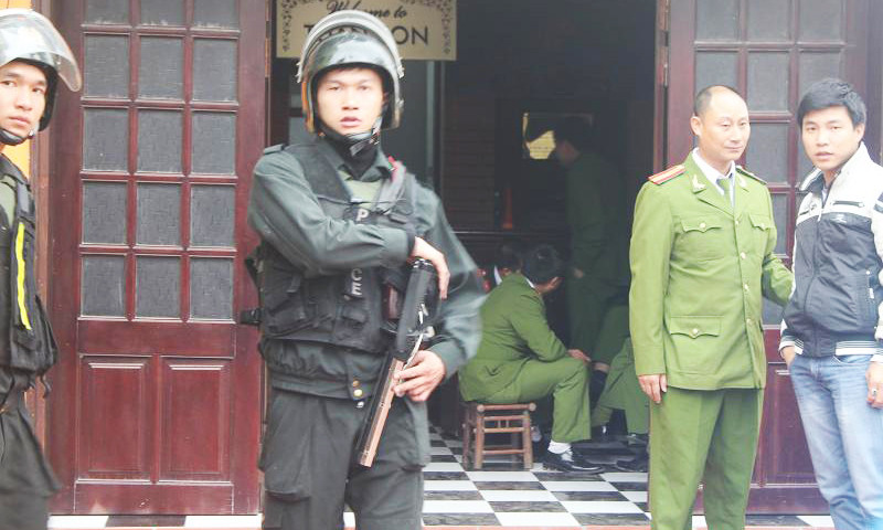 Hiện trường nơi các con bạc bị bắt giữ