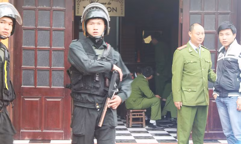 Hiện trường nơi các con bạc bị bắt giữ
