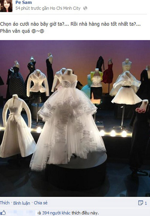 Dòng trạng thái của Sam làm nhiều người tò mò.