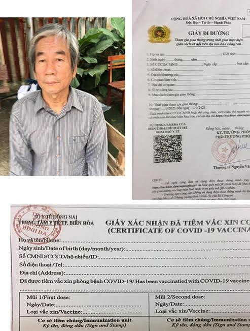 Đối tượng làm giả giấy tờ và tang vật