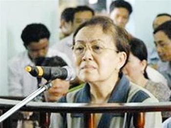 Chị Ba Sương tại tòa - Ảnh: T.L Chị Ba Sương tại tòa - Ảnh: T.L