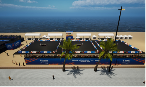 Phối cảnh khu vực thi đấu Giải Teqball Thế giới 2024 tại Quy Nhơn - Bình Định Phối cảnh khu vực thi đấu Giải Teqball Thế giới 2024 tại Quy Nhơn - Bình Định