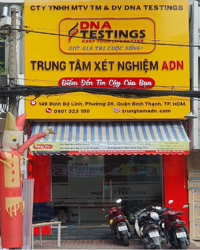 Địa chỉ chi nhánh mới của DNA TESTINGS tại quận Bình Thạnh, TPHCM